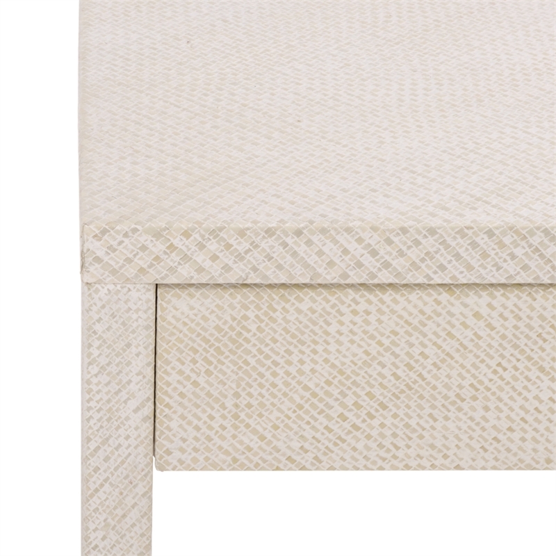 Safavieh Apis 2 Drawer Wood Console Table in White