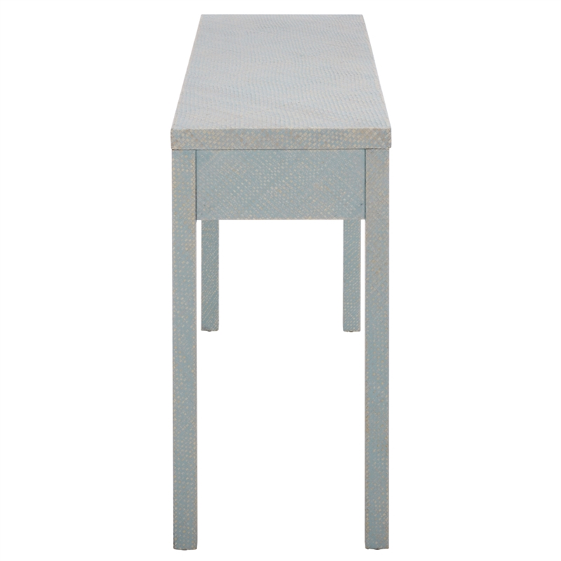 Safavieh Apis 2 Drawer Wood Console Table in Light Blue