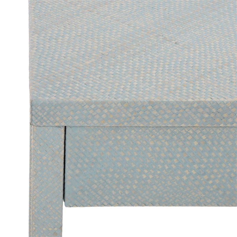 Safavieh Apis 2 Drawer Wood Console Table in Light Blue