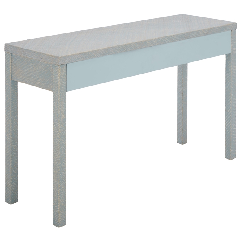 Safavieh Apis 2 Drawer Wood Console Table in Light Blue