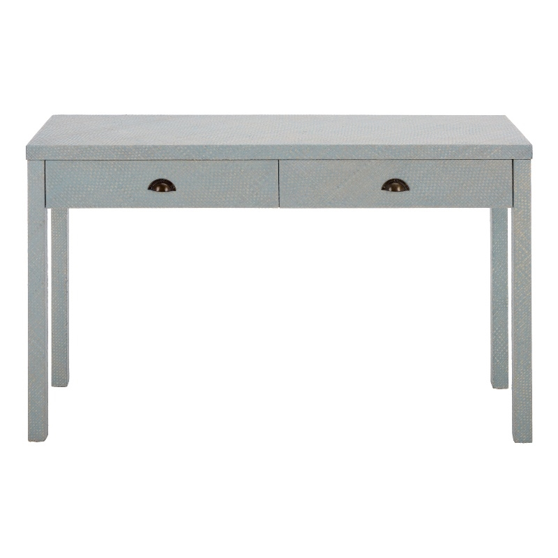 Safavieh Apis 2 Drawer Wood Console Table in Light Blue