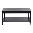 Safavieh Orbis Rectangle Wood Coffee Table in Matte Black