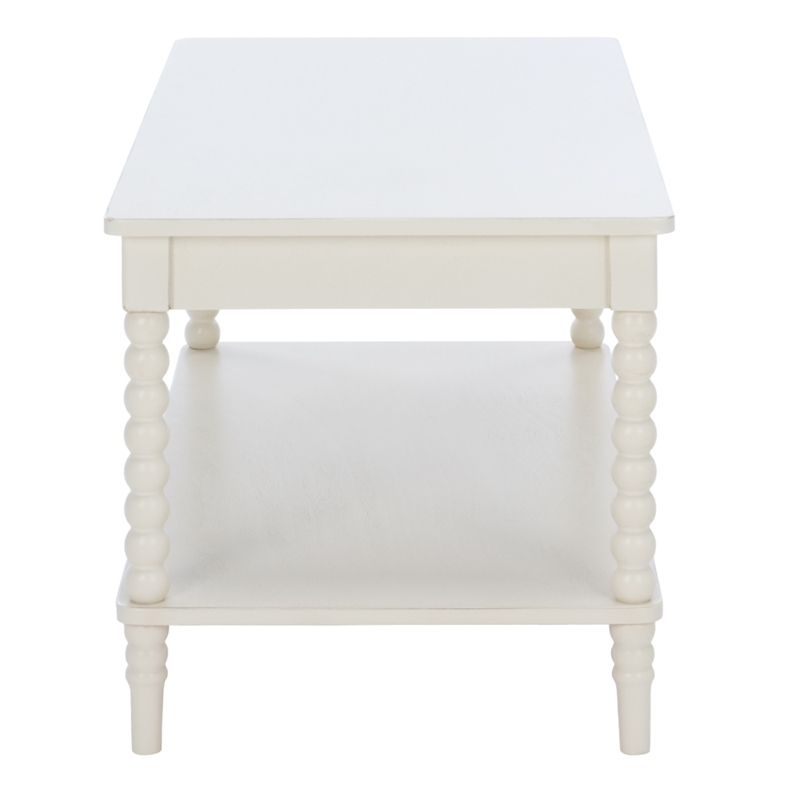 Safavieh Orbis Rectangle Wood Coffee Table in White