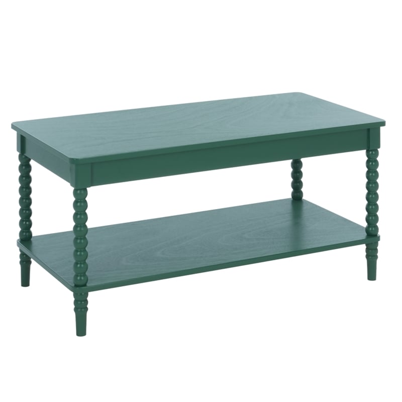 Safavieh Orbis Rectangle Wood Coffee Table in Green