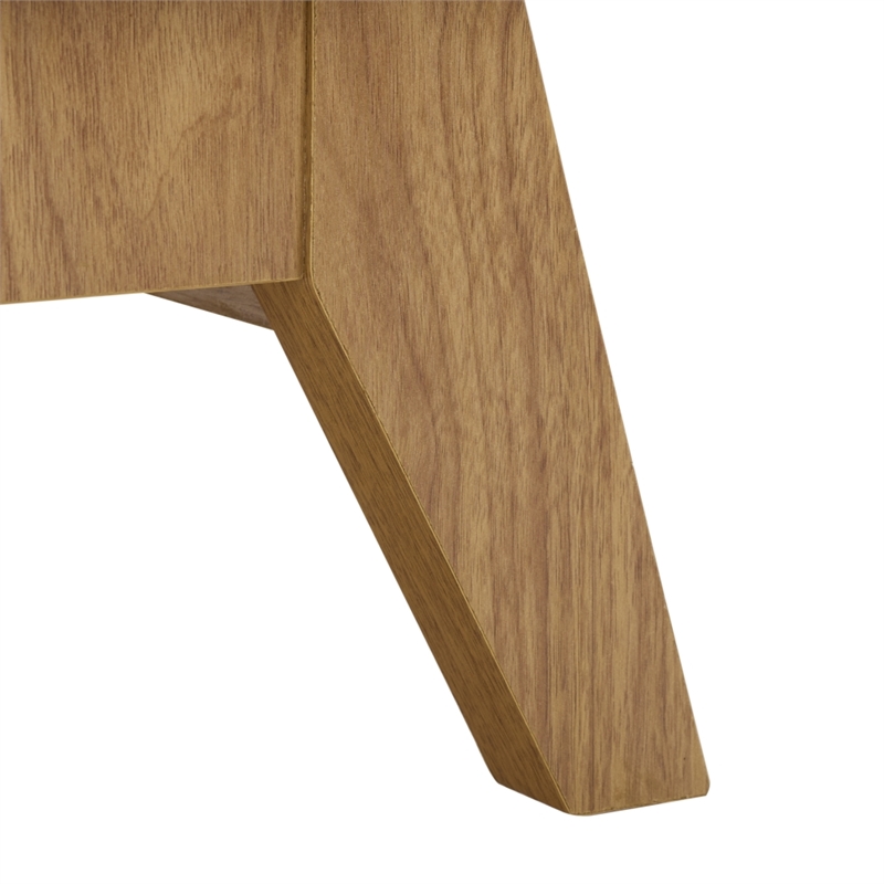 Safavieh Demora Asymmetrical Open Shelf Wood Coffee Table in Oak