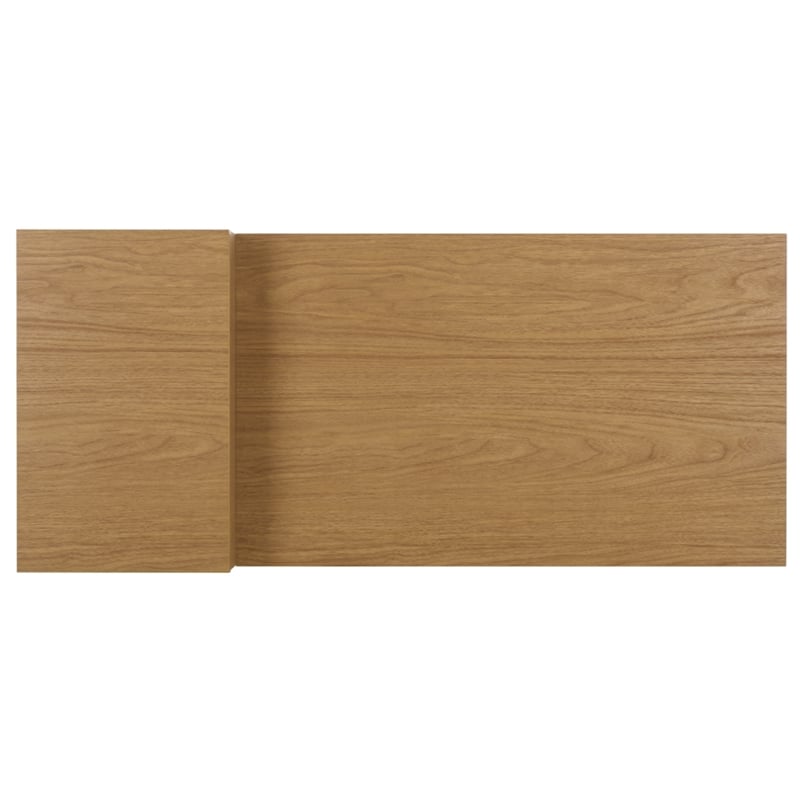 Safavieh Demora Asymmetrical Open Shelf Wood Coffee Table in Oak