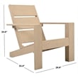 Safavieh Calypso Wood Adirondack Chair in Sand