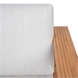 Safavieh St Lucia Teak Wood Patio Chair in Natural / White
