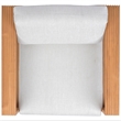Safavieh St Lucia Teak Wood Patio Chair in Natural / White