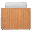 Safavieh St Lucia Teak Wood Patio Chair in Natural / White