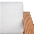 Safavieh St Lucia Teak Wood Loveseat in Natural / White