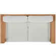 Safavieh St Lucia Teak Wood Loveseat in Natural / White