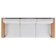 Safavieh St Lucia Teak Wood Patio Sofa in Natural / White