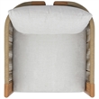 Safavieh Marina Teak Wood Swivel Patio Chair in White / Teak
