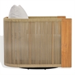Safavieh Marina Teak Wood Swivel Patio Chair in White / Teak