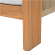 Safavieh Marina Teak Wood Patio Chair in White / Teak