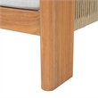 Safavieh Marina Teak Wood Patio Chair in White / Teak