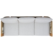 Safavieh Marina Teak Wood Patio Sofa in White / Teak