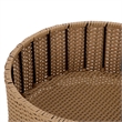 Safavieh Cleandra Aluminum Patio Coffee Table in Natural / Black