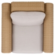 Safavieh Cleandra Wicker Aluminum Patio Chair in Natural / Beige