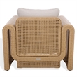 Safavieh Cleandra Wicker Aluminum Patio Chair in Natural / Beige