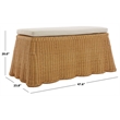 Safavieh Hylda Rattan Bench in Natural / White