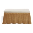 Safavieh Hylda Rattan Bench in Natural / White
