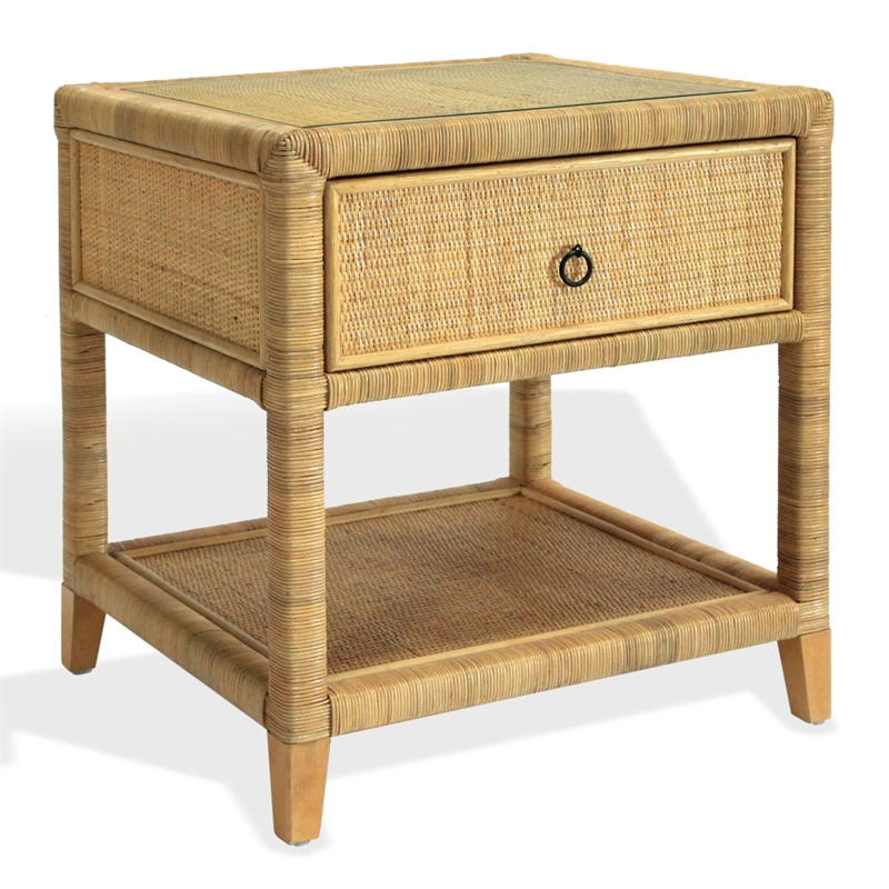 Safavieh Lambert Rattan Nightstand in Natural
