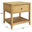 Safavieh Lambert Rattan Nightstand in Natural