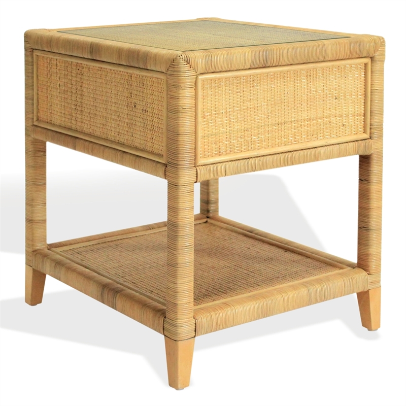 Safavieh Lambert Rattan Nightstand in Natural