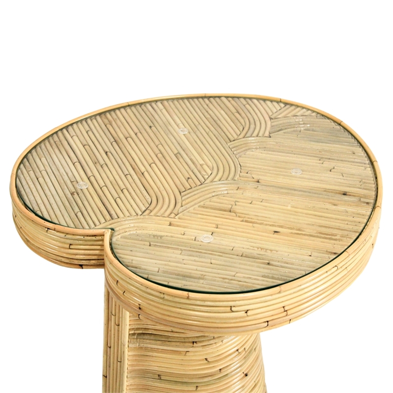 Safavieh Nile Rattan Tall Accent Table in Natural