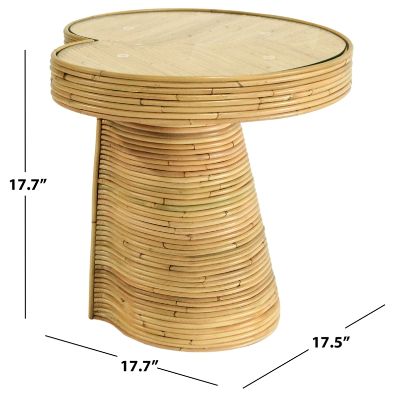 Safavieh Nile Rattan Short Accent Table in Natural