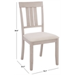 Safavieh Portside Wood Dining Chair in Cream / Gray