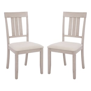 Safavieh Portside Wood Dining Chair in Cream / Gray