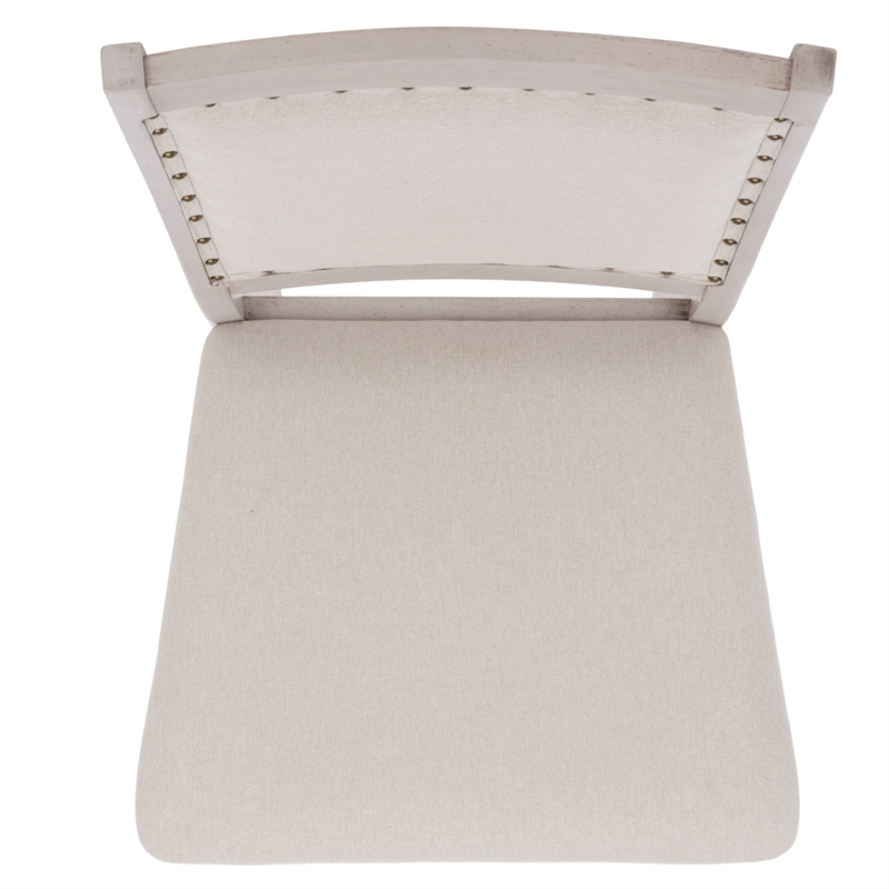 Safavieh Greyes Wood Dining Chair in Cream / Gray