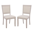 Safavieh Greyes Wood Dining Chair in Cream / Gray