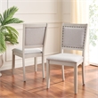 Safavieh Greyes Wood Dining Chair in Light Gray / Gray