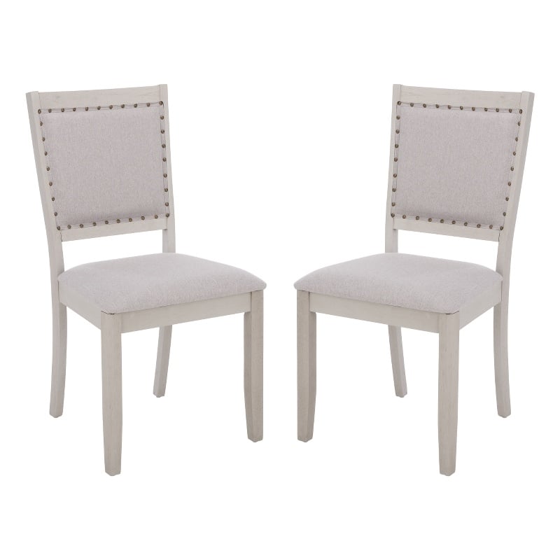 Safavieh Greyes Wood Dining Chair in Light Gray / Gray