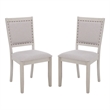 Safavieh Greyes Wood Dining Chair in Light Gray / Gray