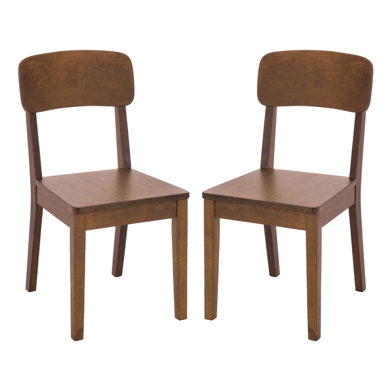 Safavieh Tevin Wood Dining Chair in Walnut