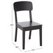 Safavieh Tevin Wood Dining Chair in Black