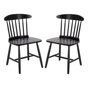 Safavieh Gregor Wood Dining Chair in Black
