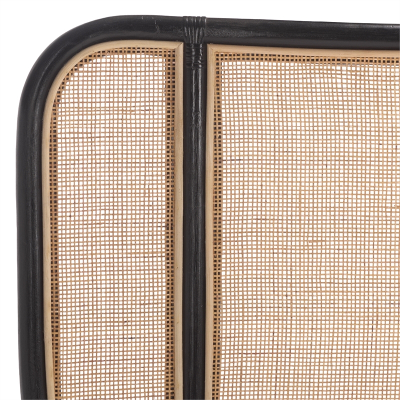 Safavieh Takuma Rattan Headboard in Black