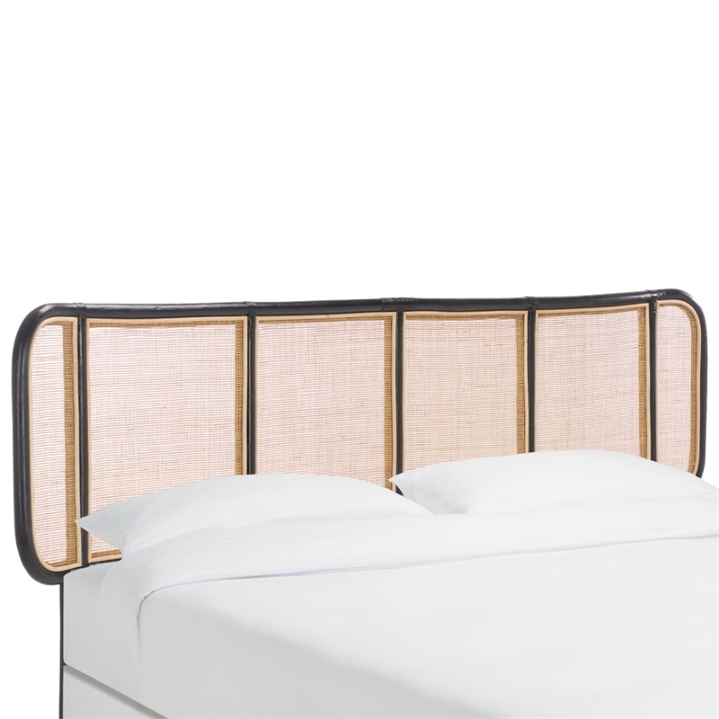 Safavieh Takuma Rattan Headboard in Black