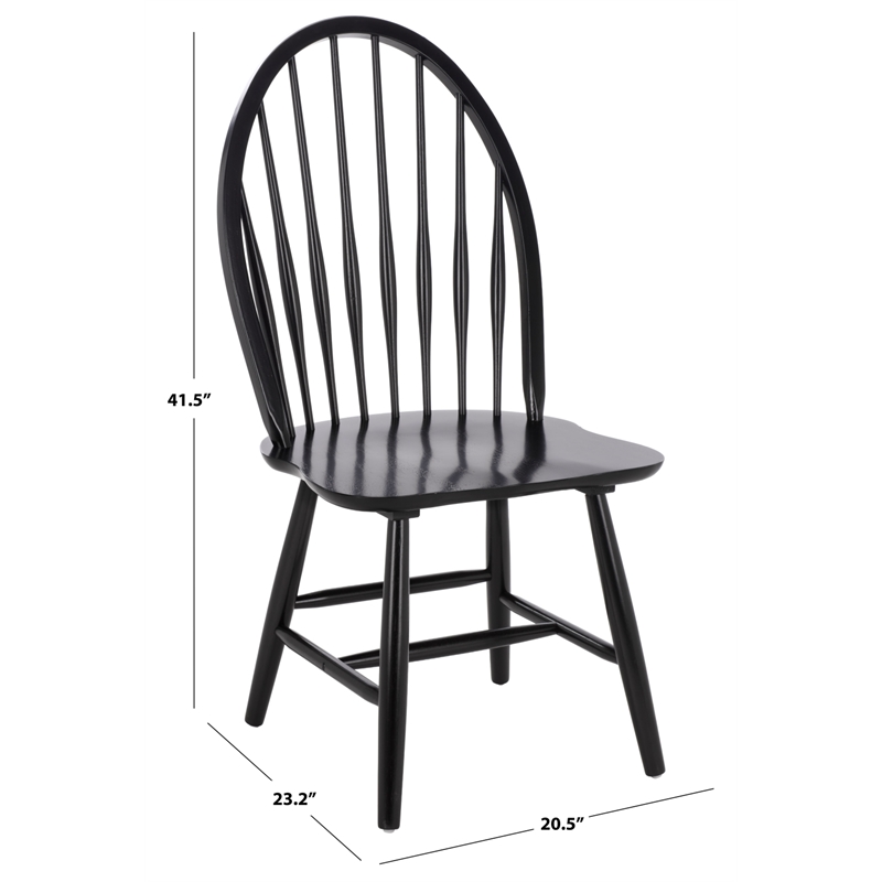 Safavieh Wendall Wood Spindle Chair in Black