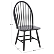 Safavieh Wendall Wood Spindle Chair in Black