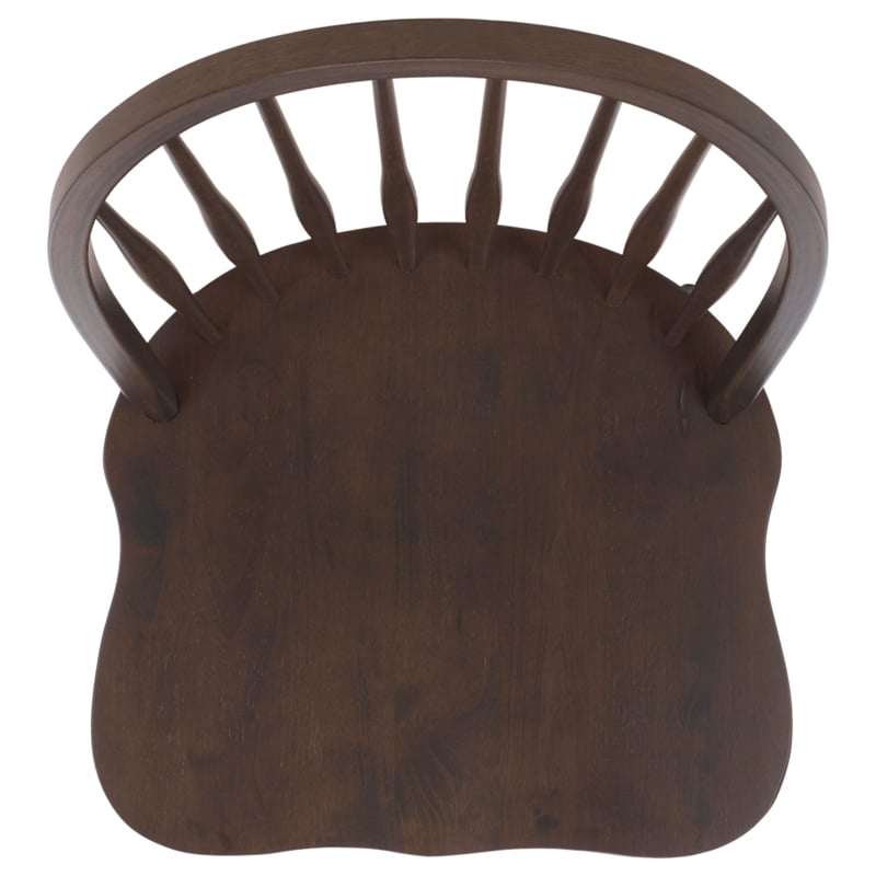 Safavieh Wendall Wood Spindle Chair in Dark Walnut
