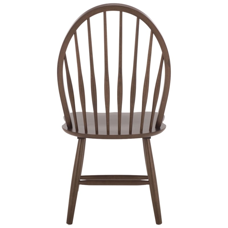 Safavieh Wendall Wood Spindle Chair in Dark Walnut