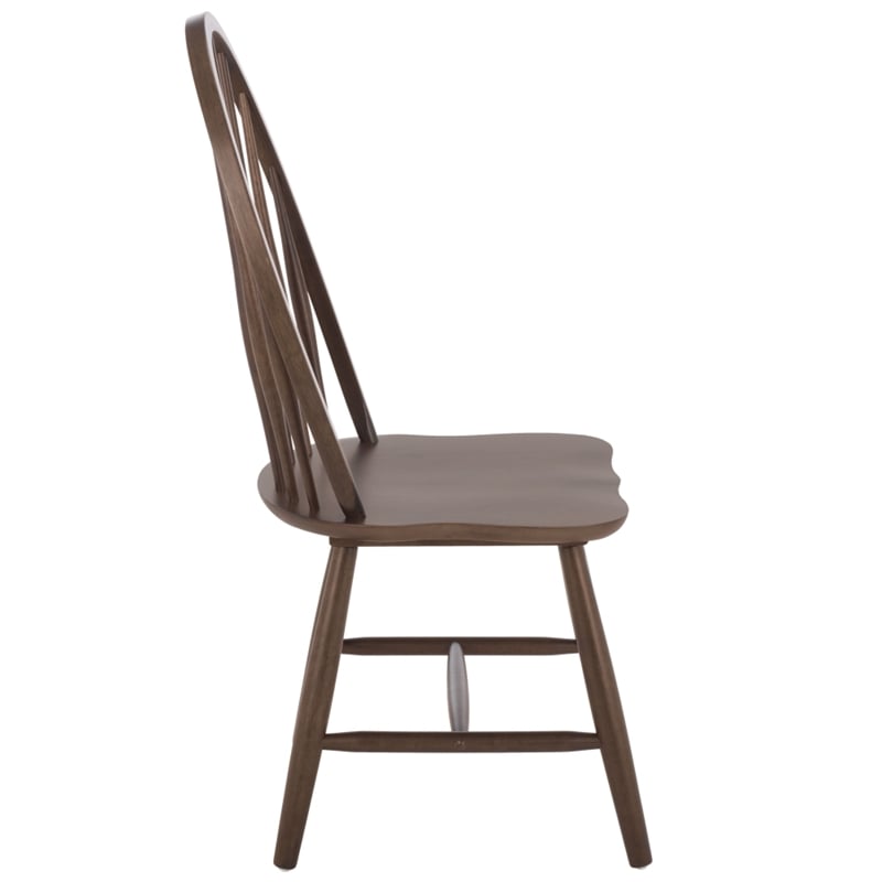 Safavieh Wendall Wood Spindle Chair in Dark Walnut