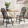 Safavieh Fazel Wood Dining Chairs in Black